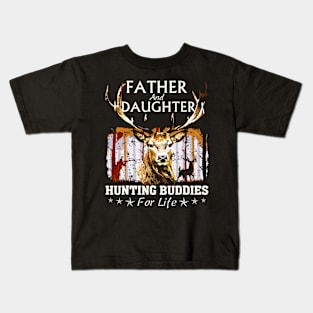 Father and Daughter Hunting Buddies Kids T-Shirt